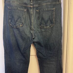 MOTHER Boot Cut Jeans in Medium Blue Denim